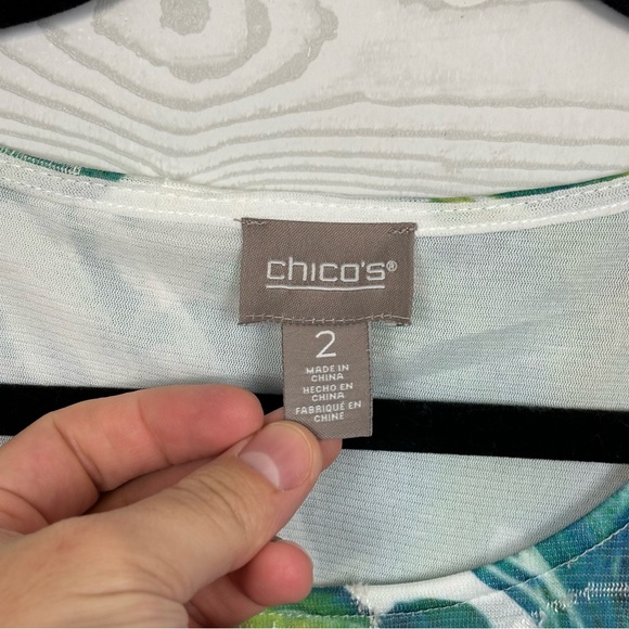 Chico’s Tropical Wonders Midi Dress Size 2 (Medium/12) - Picture 2 of 8